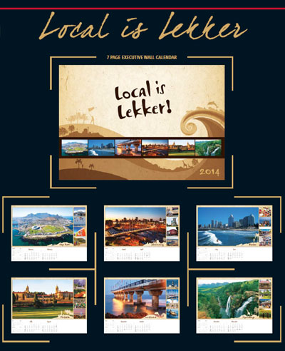 2014 calendar Local landmarks and scenery